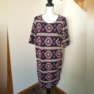 🍂 Pink Blush Patterned Maternity Dress